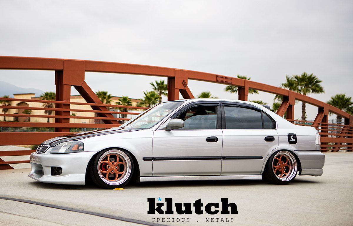 Honda Civic 4Door Custom Rose Gold with Polished Lip SL2 – KlutchWheels